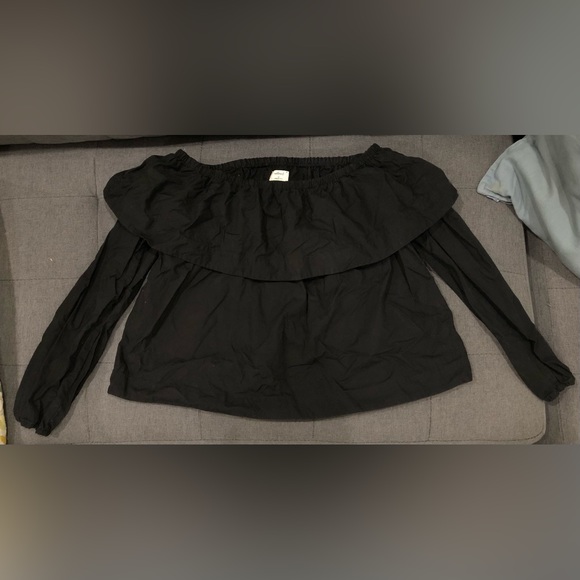 Wilfred off-the-shoulder black long sleeve top XS - Picture 2 of 4